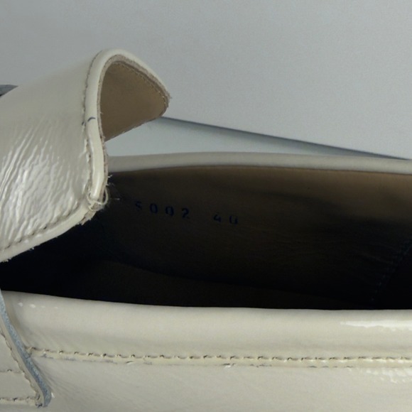 L'idea by Lori Women Cream Patent Leather Penny Loafers 40 Made in Italy - Picture 7 of 8